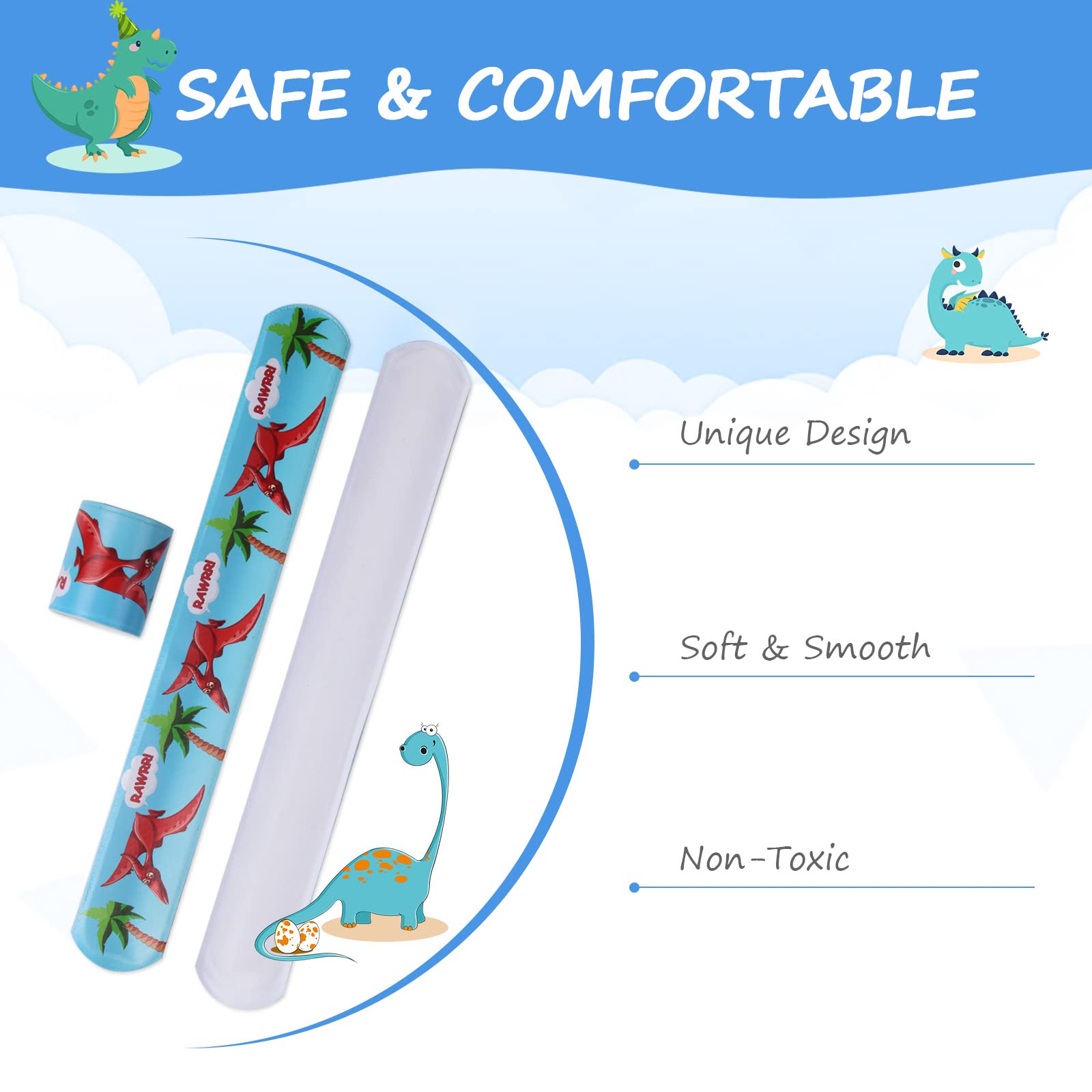 flintronic Braccialetti Slap, 30Pezzi Slap Bracelets, Bracciali a Scatto, Schiaffo Bracciali Gadget per Compleanno Festa Bomboniere Regalo per Bambini Ragazze Ragazzi