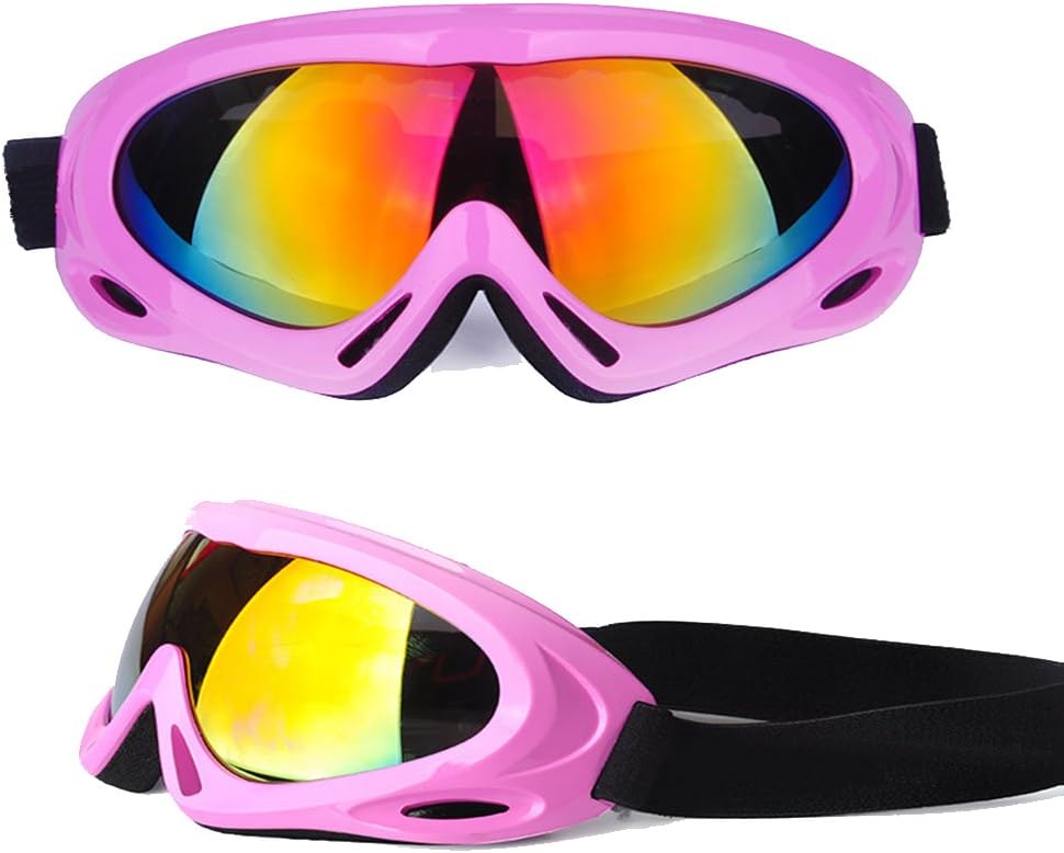 Feier Yusi Adult Professional Ski Goggles Snowmobile Snowboard Skate Snow Skiing Goggles with 100% UV400 Protection Bright Lens TPC Frame Material Anti Sand Wind & UV Suitable Hiking Surfing Skiing