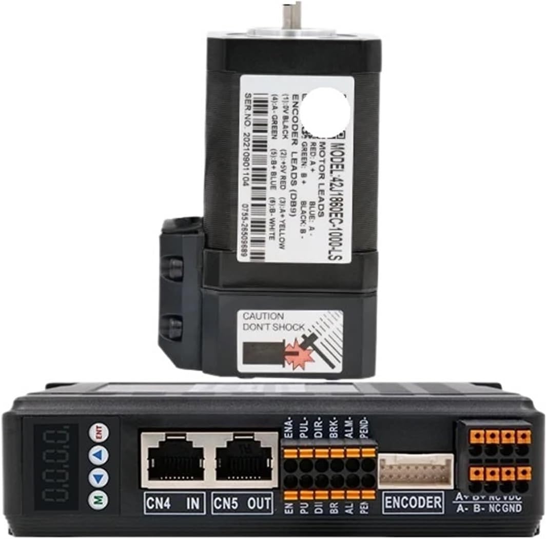 1pcs Closed Loop Stepper Motor Kit 0.7N.m 99oz-in Step Motor and Drive Unit 2HCS558 Style for Automatic Door(2HCS558 Driver)