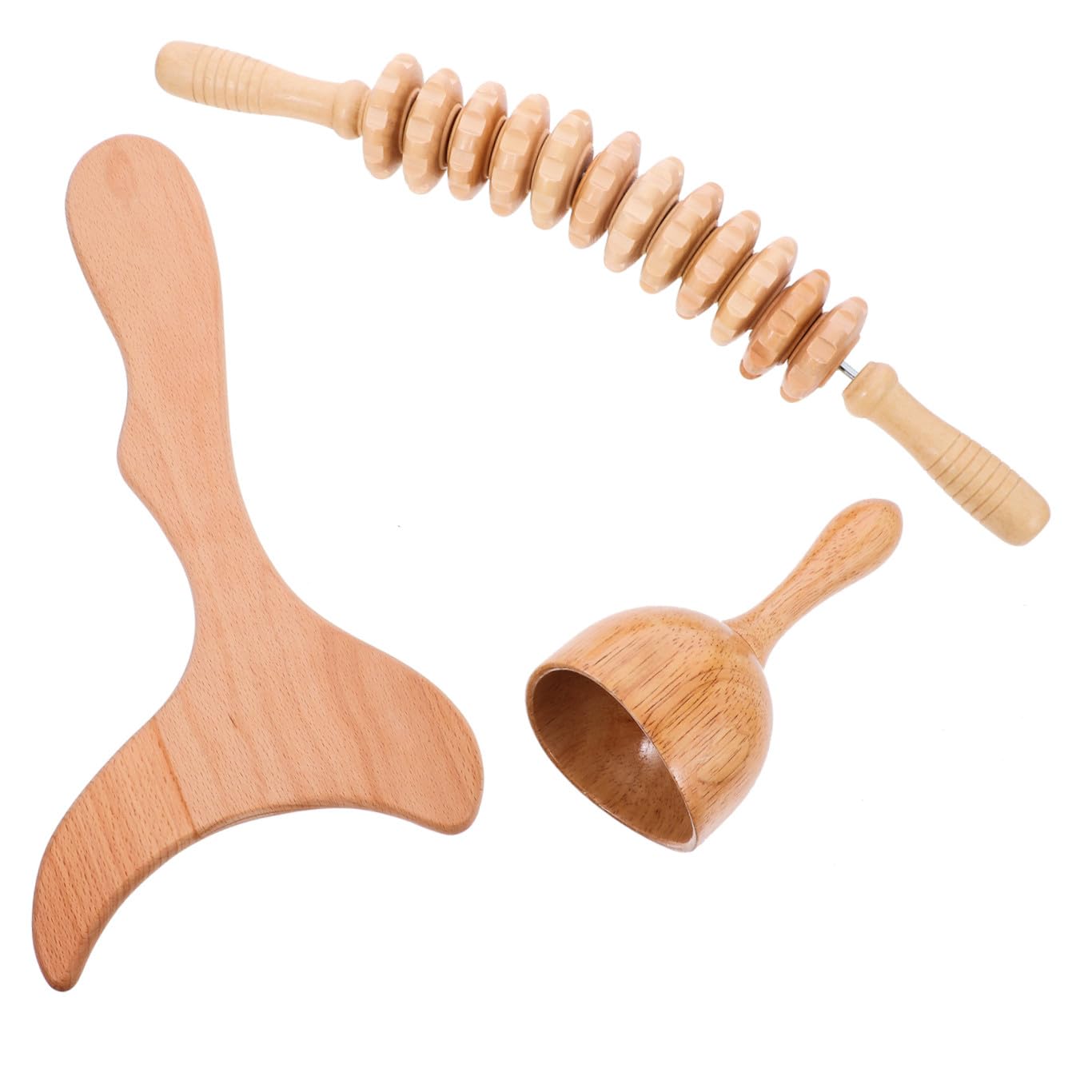 Massaggiatore in Legno Portatile Khaki per Schiena e Collo | Set 1 Pezzo, Design Leggero e Pratico, Facile da Trasportare e Riporre