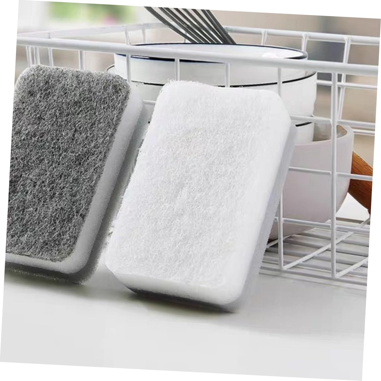 3 Series Estropajo Depuradores De Cocina Depuración Familiar Fregador De Platos Fregar Esponja Doméstica Utensilios De Cocina para Lavar Platos Grey 10 Piezas X 3
