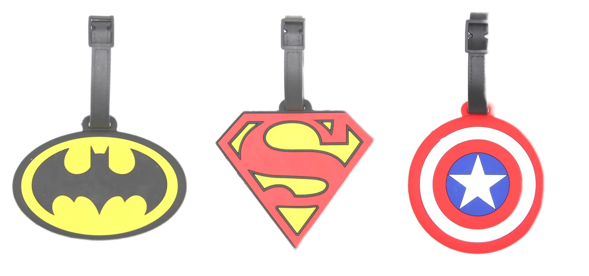 Cartoon Set Luggage Tag with Adjustable Strap