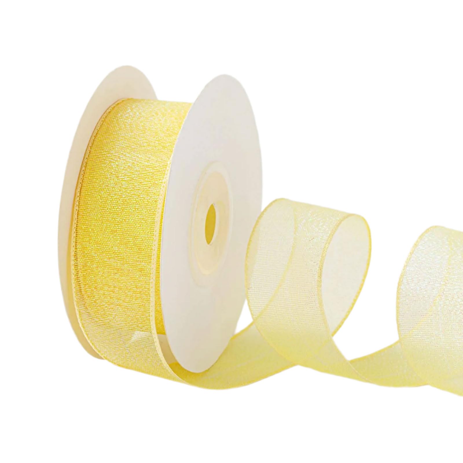 Buxuaaaa Christmas Ribbon Organza Ribbon for Wrapping 1Inchx11Yd Sheer Organza for Christmas Tree Bows Wreath Crafting Wedding Invitations