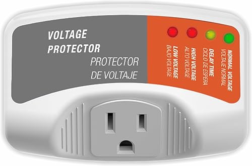 Protector de sobretensión para refrigeradores, enchufe multifunción, salida única, sobrevoltajebajo voltaje 140J, protección contra sobretensiones