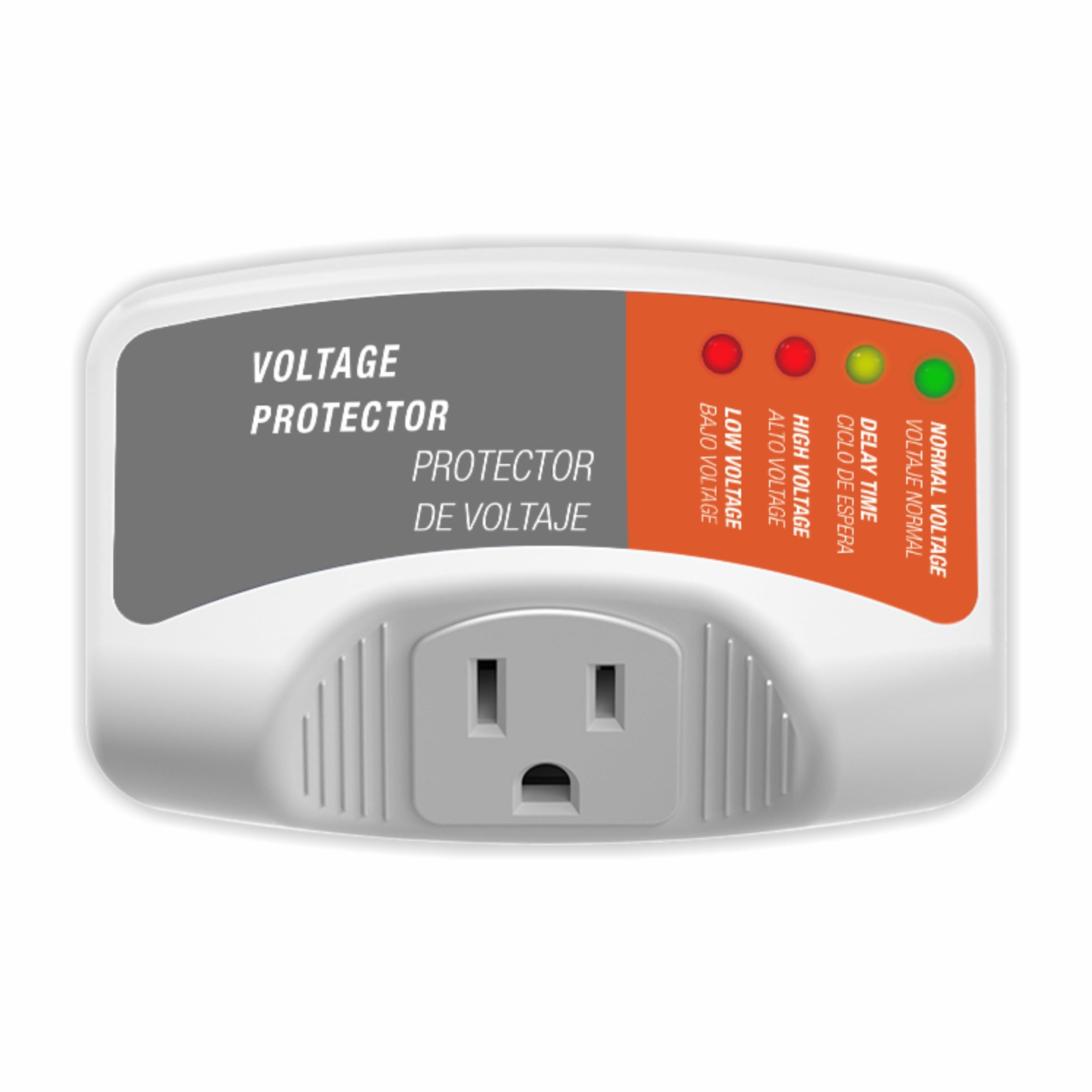 Refrigerators Surge Voltage Protector Multi Function Plug Single Outlet, Over Voltage/Under Voltage 140J Surge Protection for Air Conditioners & Home Appliances 120V 15A 1800W