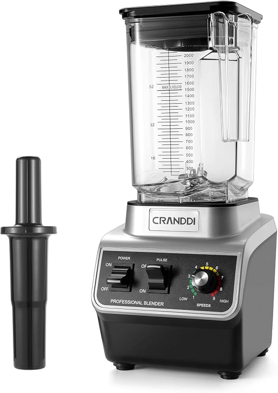 Professional Smoothie Blender, 80oz Countertop Blenders for Smoothies, Shakes & Ice Crushing, 1500W Compact Commercial Kitchen Blender with Stainless Steel Blade, 120V, K96