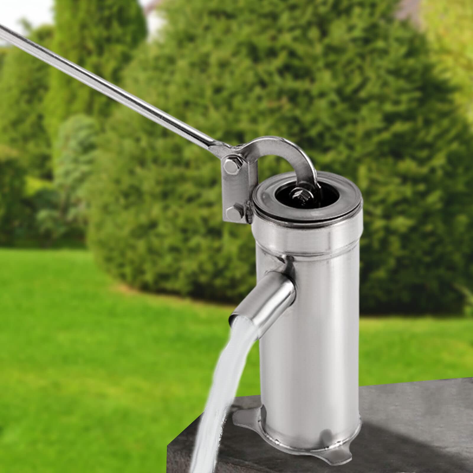 Pompa dell'acqua agitata, in acciaio inox, per acqua a mano, per 10 metri, per acque sotterranee domestiche, fontane, pompa da vela, per giardino