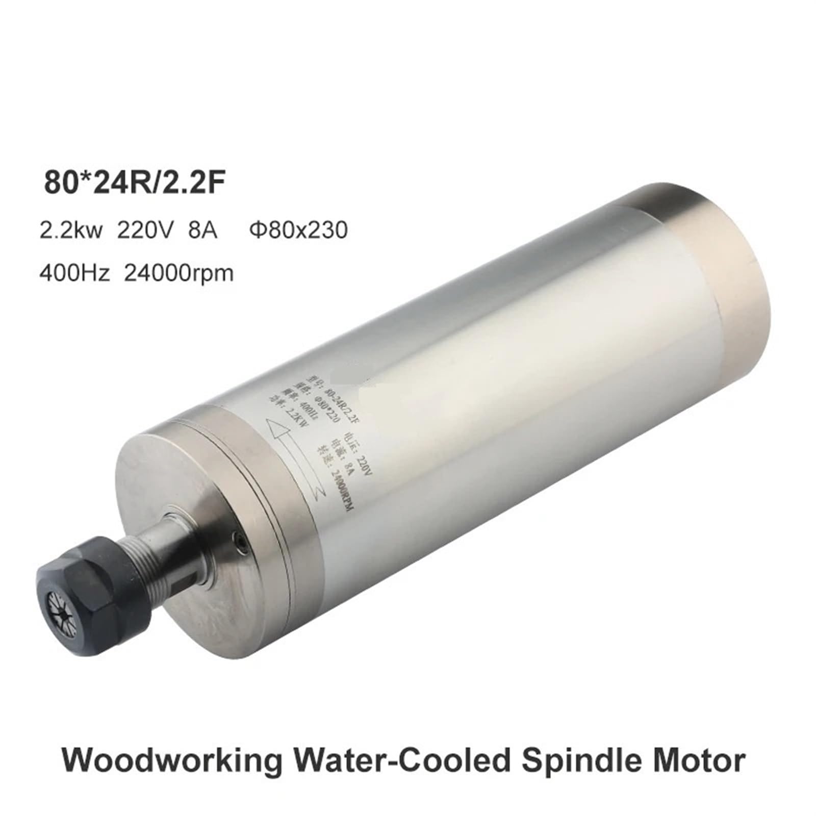 Spindle motor Milling Machine Spindle Motor 2.2kw Water-Cooled Milling Spindle ER20 Chuck 100mm Diameter DIY Spindle For Wood Carving(380V blue)