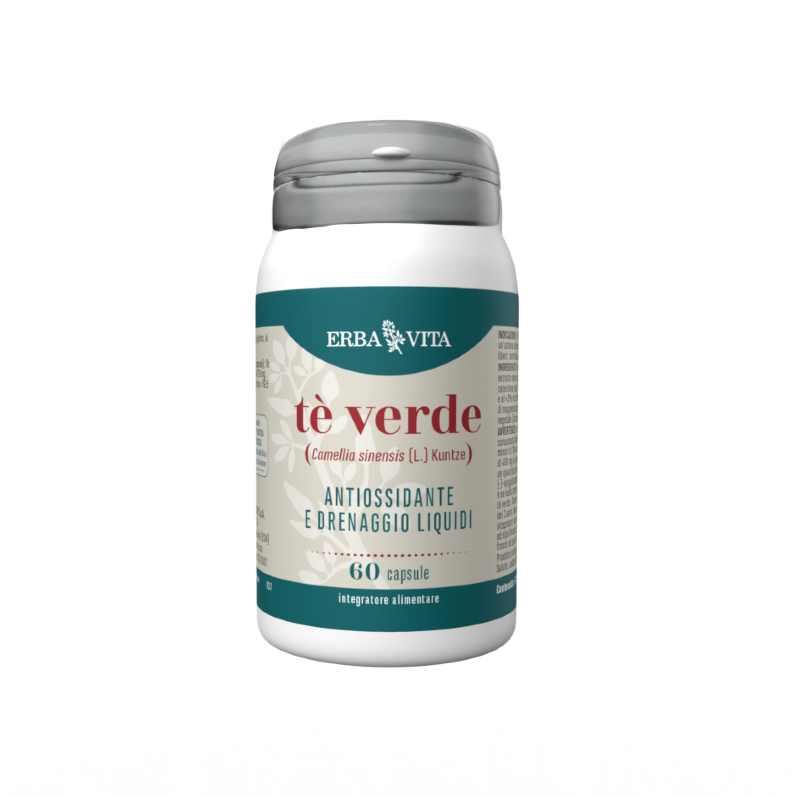 ERBA VITA Integratore Alimentare di Tè Verde - 60 Capsule - Svolge azione antiossidate e contrasta i radixali liberi