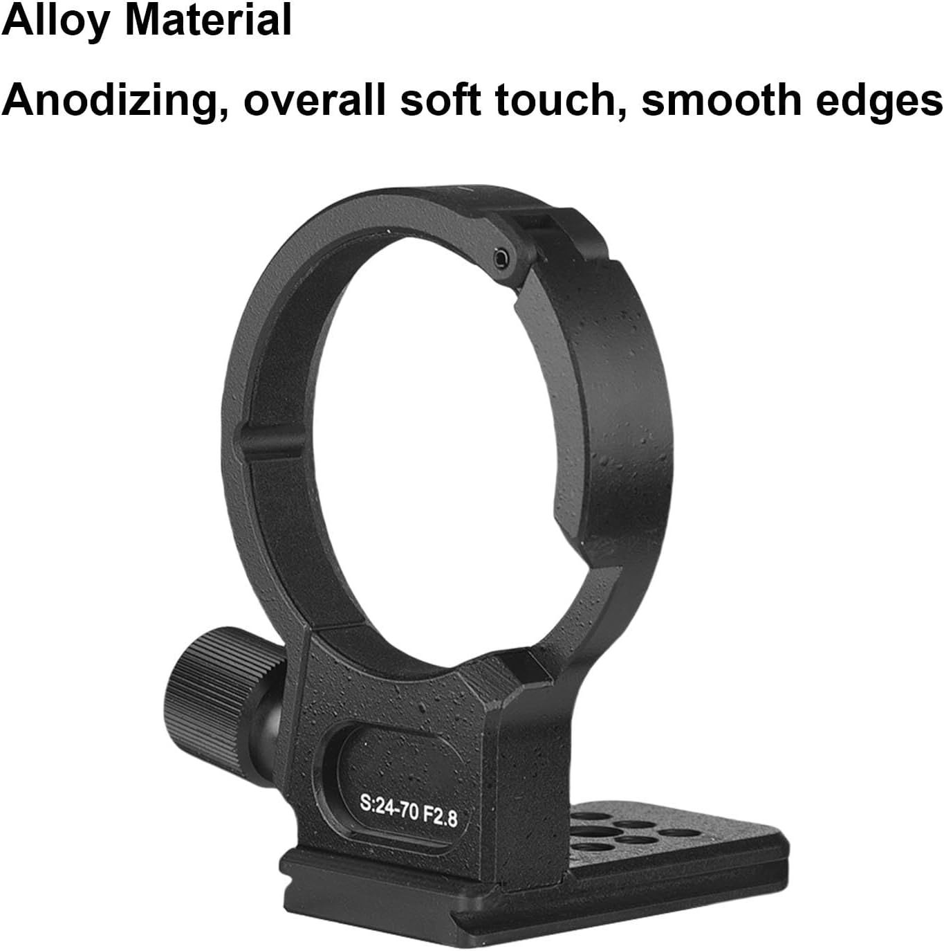 Lens Tripod Mount Adapter Sturdy Aluminum Tripod Collar Ring for 24 70mm F2.8 DG ND I II Enhanced Stability Quick Release Design Professional Photography Black 4.1 x 2.8 x 1.5