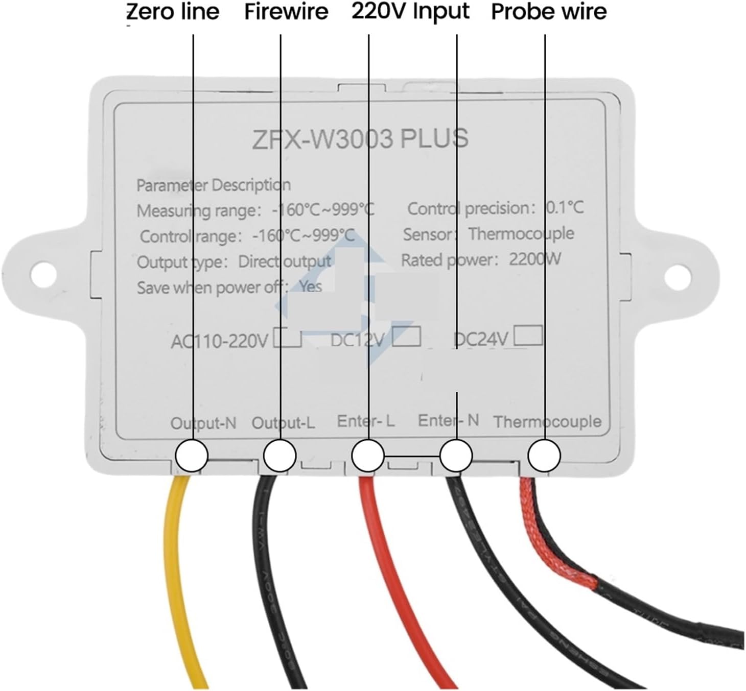 Zfx-3003 Plus LED Digital Temperature Controller -160~999℃ Wide Range Abs Flame Retardant Shell for Boiler Pump Incubation