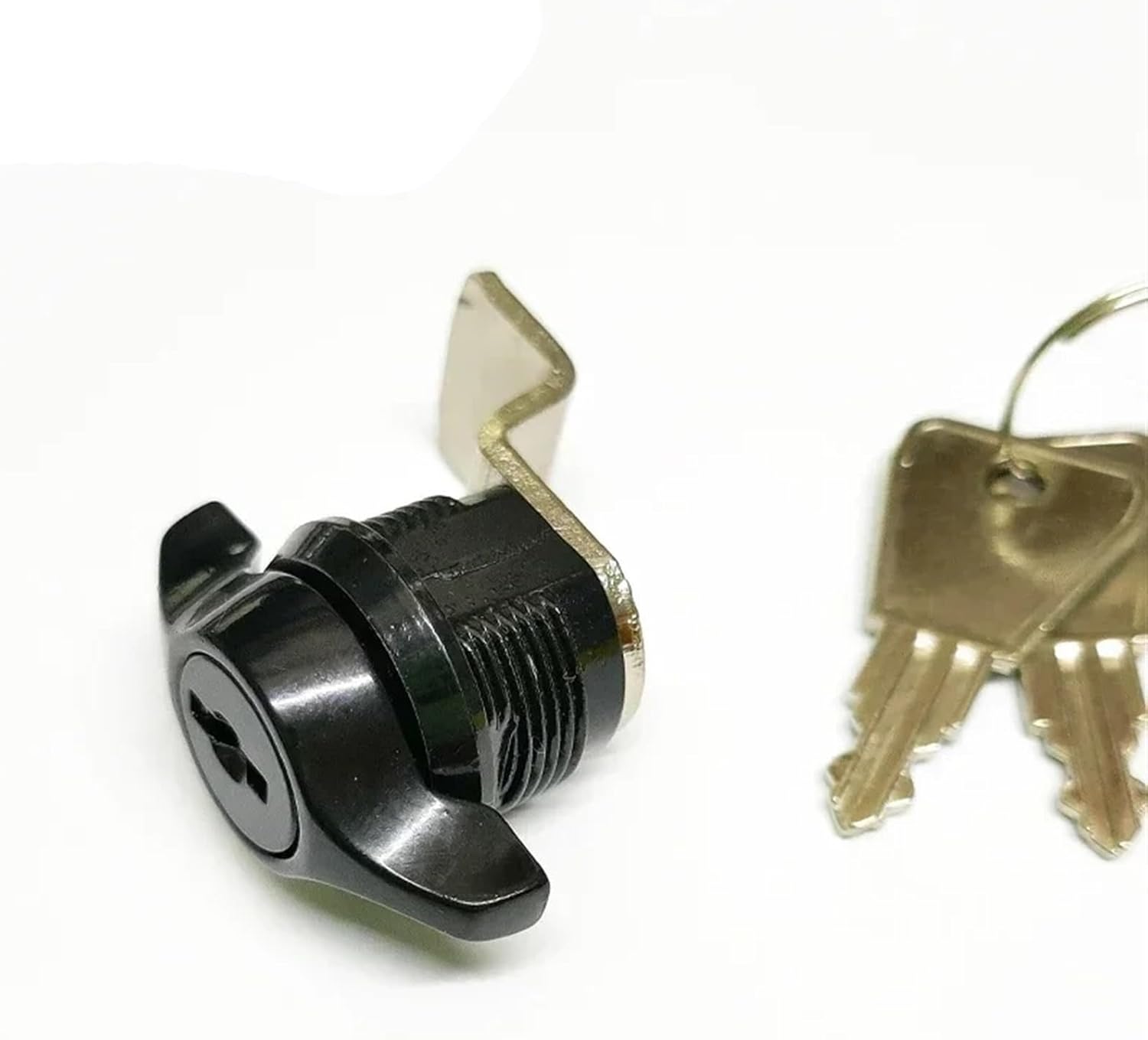 Black Zinc Alloy Locker Cabinet Box Furniture Handle Lock 1Pcs