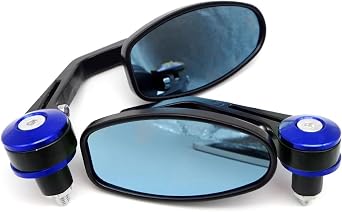 Side Mirror for Yam&aha RD 350 XT660 MT10 SR400 RX100 XJR 1200 Motorcycle Bike Rearview Mirrors Bar End Handlebar Mirror Rear View Mirror Handlebar Rearview Mirror
