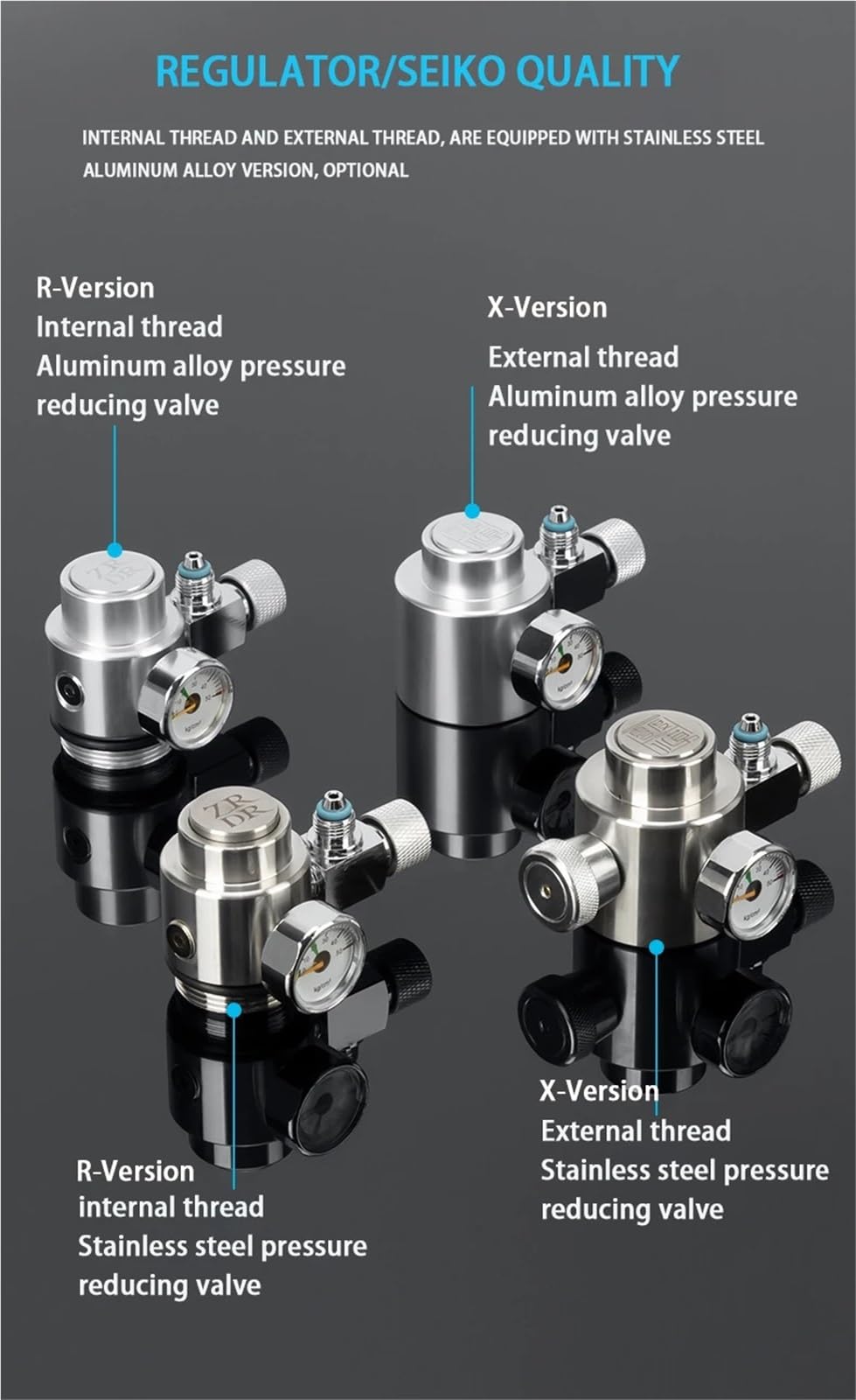 Kit de generador de CO2 for acuario (DIY) de acero inoxidable, cilindro generador de CO2, kit de reactor de dióxido de carbono for plantas y peces.(AC100-240V-X01-2L,UK plug)