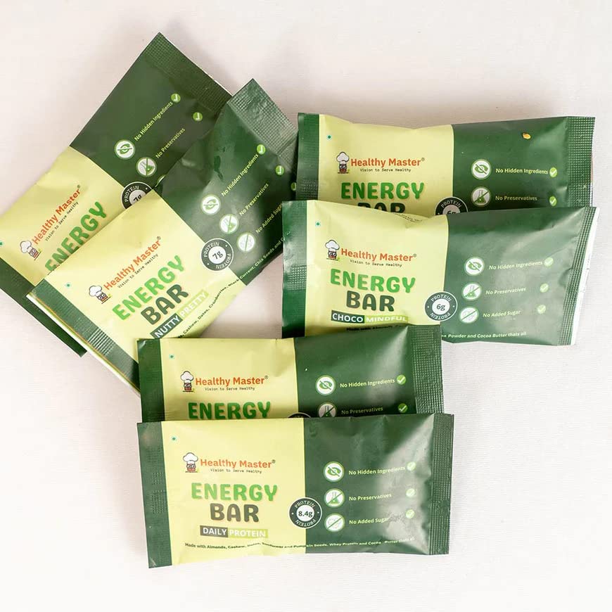 Healthy Master Energy Bars Combo (Nutty Pretty*2,Choco Mindful*2, Daily Protien*2) 40g EACH (B0BWFLP2VY) Amazon Price History, Amazon Price Tracker