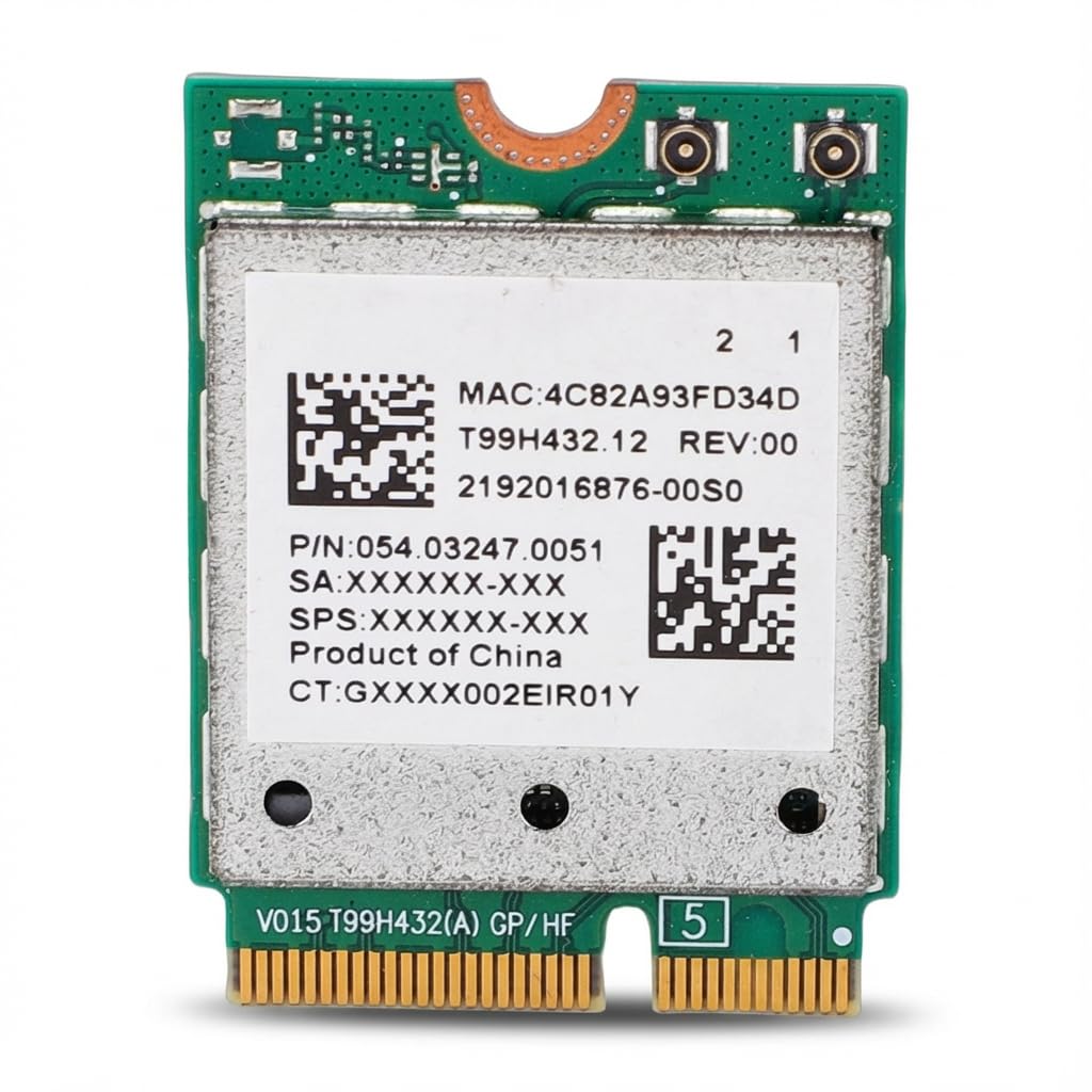 Karta Sieciowa QCNCM865 WiFi 7, Trójzakresowy Adapter Bezprzewodowy 5,8 Gb/s M.2 NGFF, moduł 6 GHz 5G 2,4G do Laptopa PC