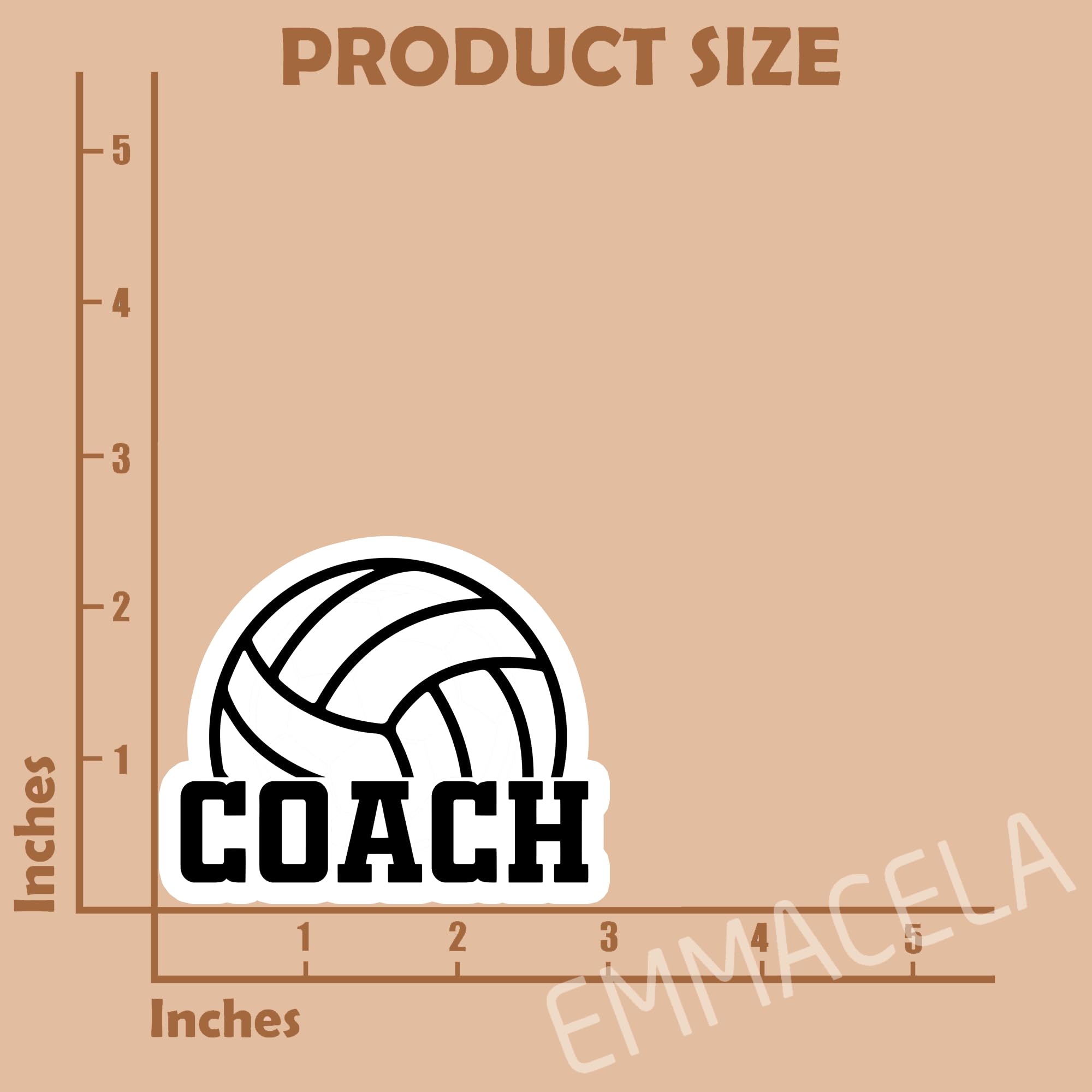 (3PCS) Coach Volleyball Stickers - Waterproof Vinyl Decals for Laptop, Water Bottle, Phone, Notebook – Volleyball Gifts for Coaches, Sports Fans Size 3 x 2.5 Inch