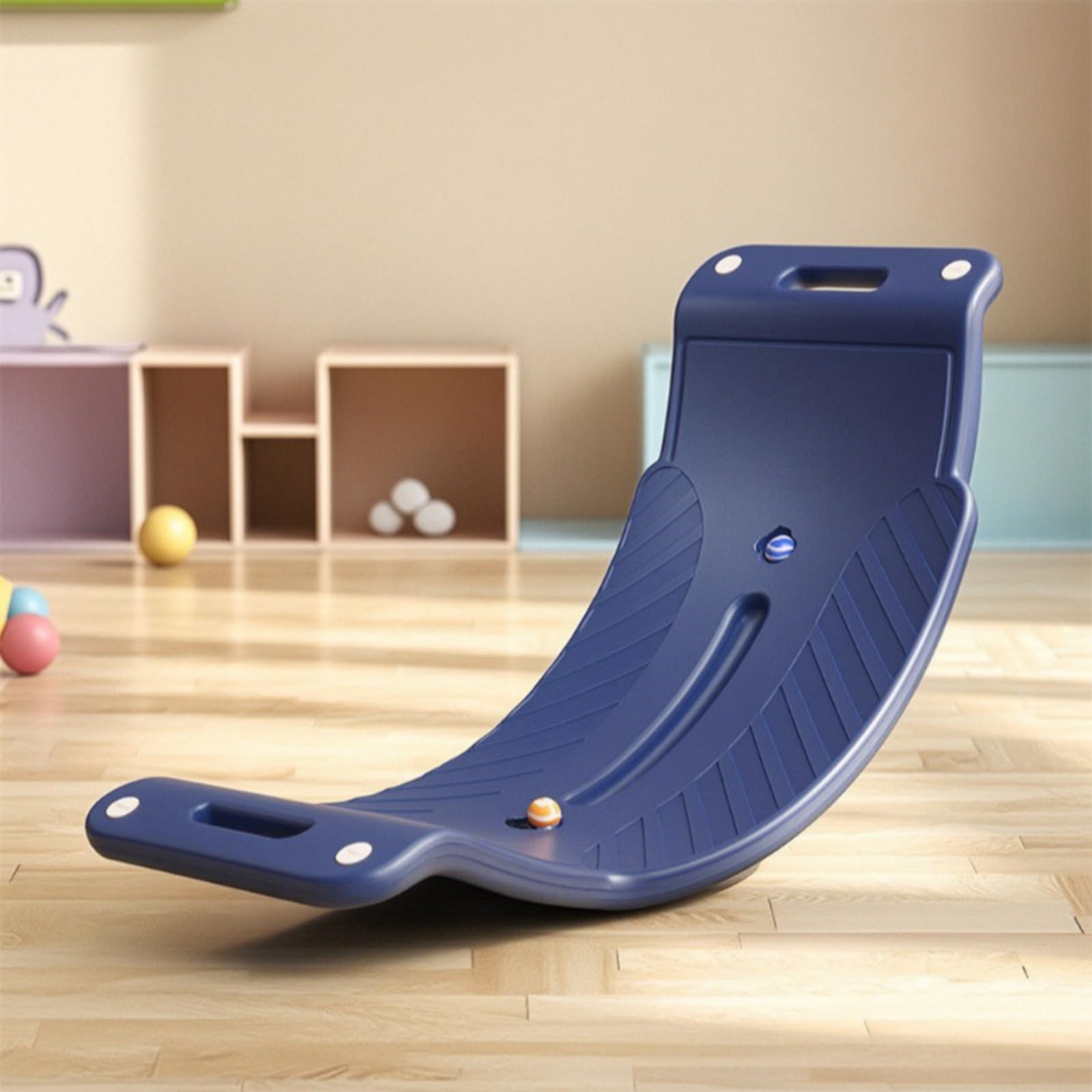 F Fityle Tabla de Equilibrio Infantil Tabla de Balance Tablero Oscilante Juguete Sensorial Desarrollo Motor Grueso y Pista de Bolas y Construcción Sólida Hasta, Array, Morado