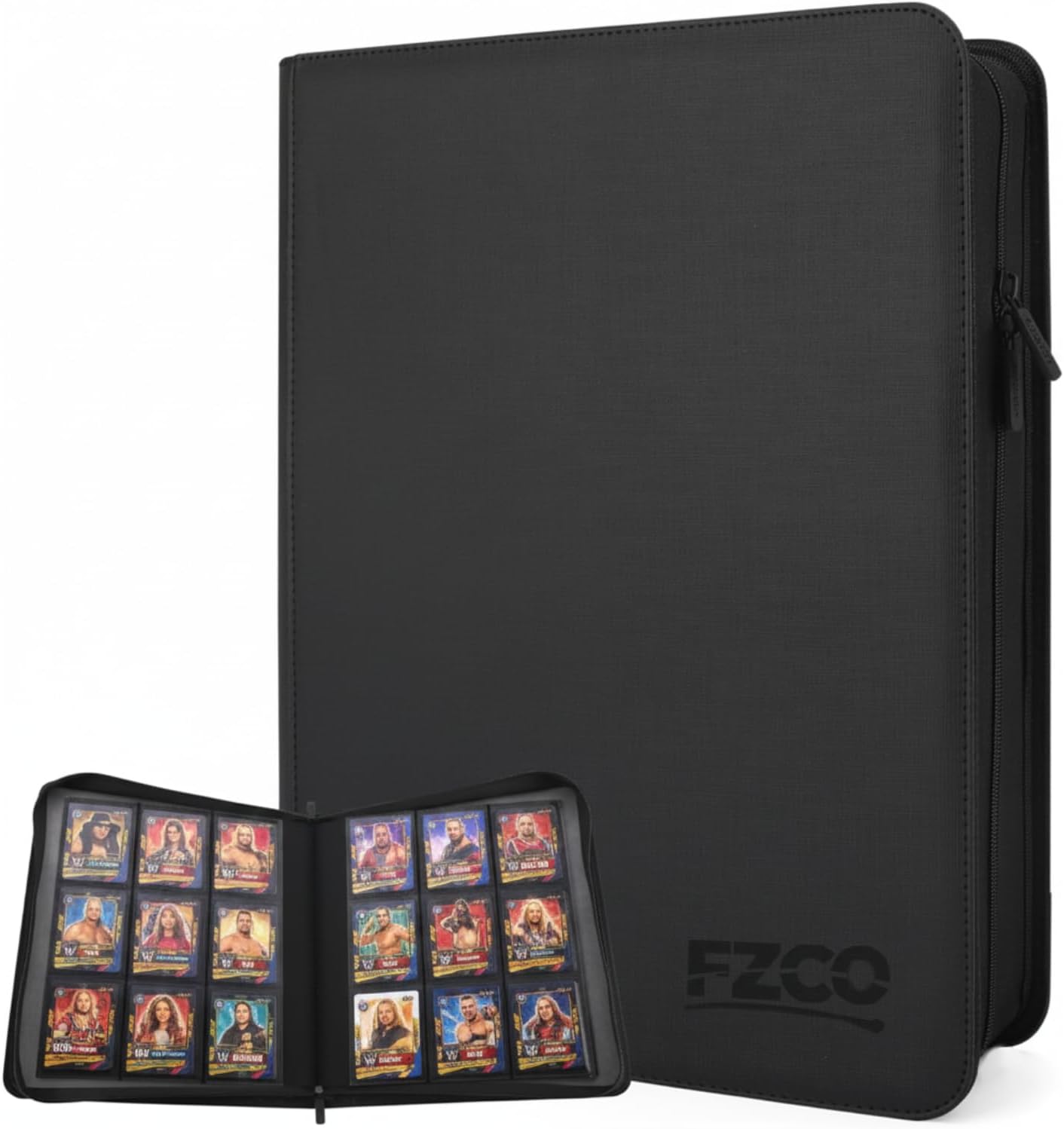 Top Loader Binder, Holds 360 Toploaders, 9-Pocket Toploader Binder for 3" x 4" Rigid Cards, Double-Sided Card Binder Top Loader for Trading Cards, TCG, Baseball & Sports Cards