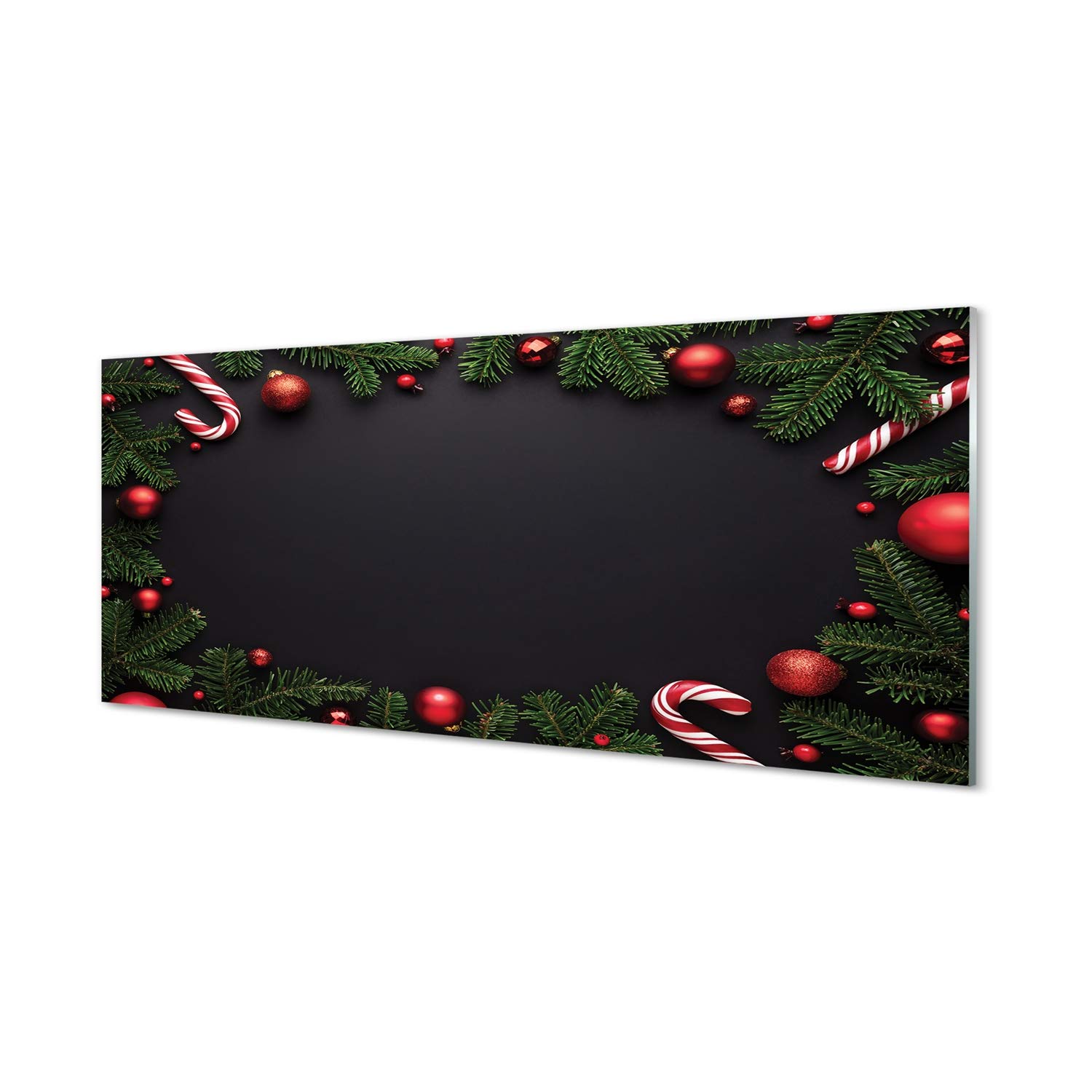 Tableau Noël en Verre Acrylique 125x50cm pour Salon et Chambre chaleureuse