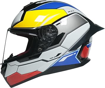 Motorcycle Full Face Integrated Modular Flip-up Helmet DOT/ECE Approved Adults Men and Women Lightweight Flip Up Visor Anti Crash Motorcycle Helmets Suitable for Moped Cruisers 11,XXL62-63CM