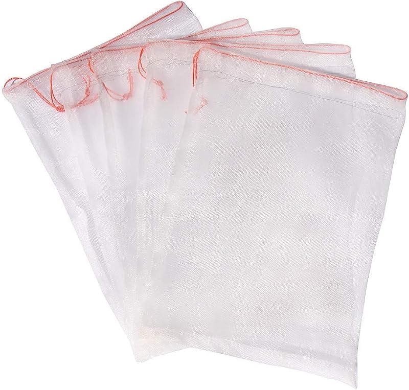 10Pcs 16"x12" Fine Mesh Garden Netting Insect Bird Barrier Plant Protection | Mosquito Bug Pest Garden Net Bags with Drawstring for Protect Tomato Plant Fruits Flower Vegetables Blueberry Bushes Cicadas