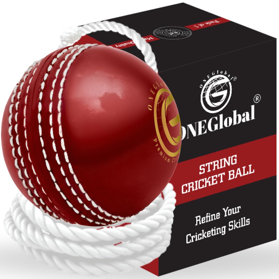 Incrediball Pelota de críquet suave para colgar interiores y exteriores entrenamiento en solitario 1 rojo