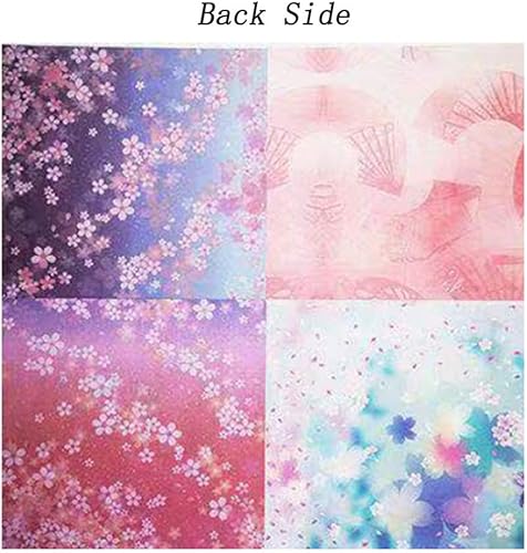 Miniatura 2 de 120 hojas de papel de origami de 6 x 6 pulgadas, hermosas flores, papel plegable de doble cara para manualidades