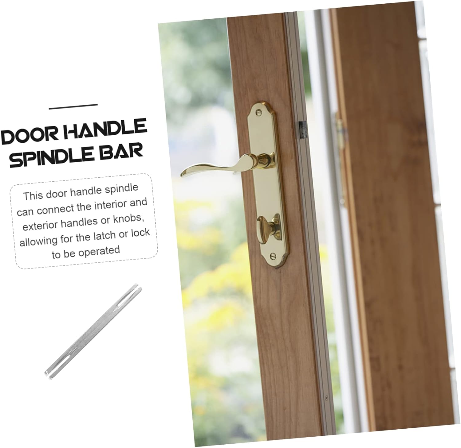 Baluue Door Handle Bar Replacement for Antique Style Knobs Square Drive Compatible with Vintage Door Hardware Easy Installation for Residential and Commercial Use