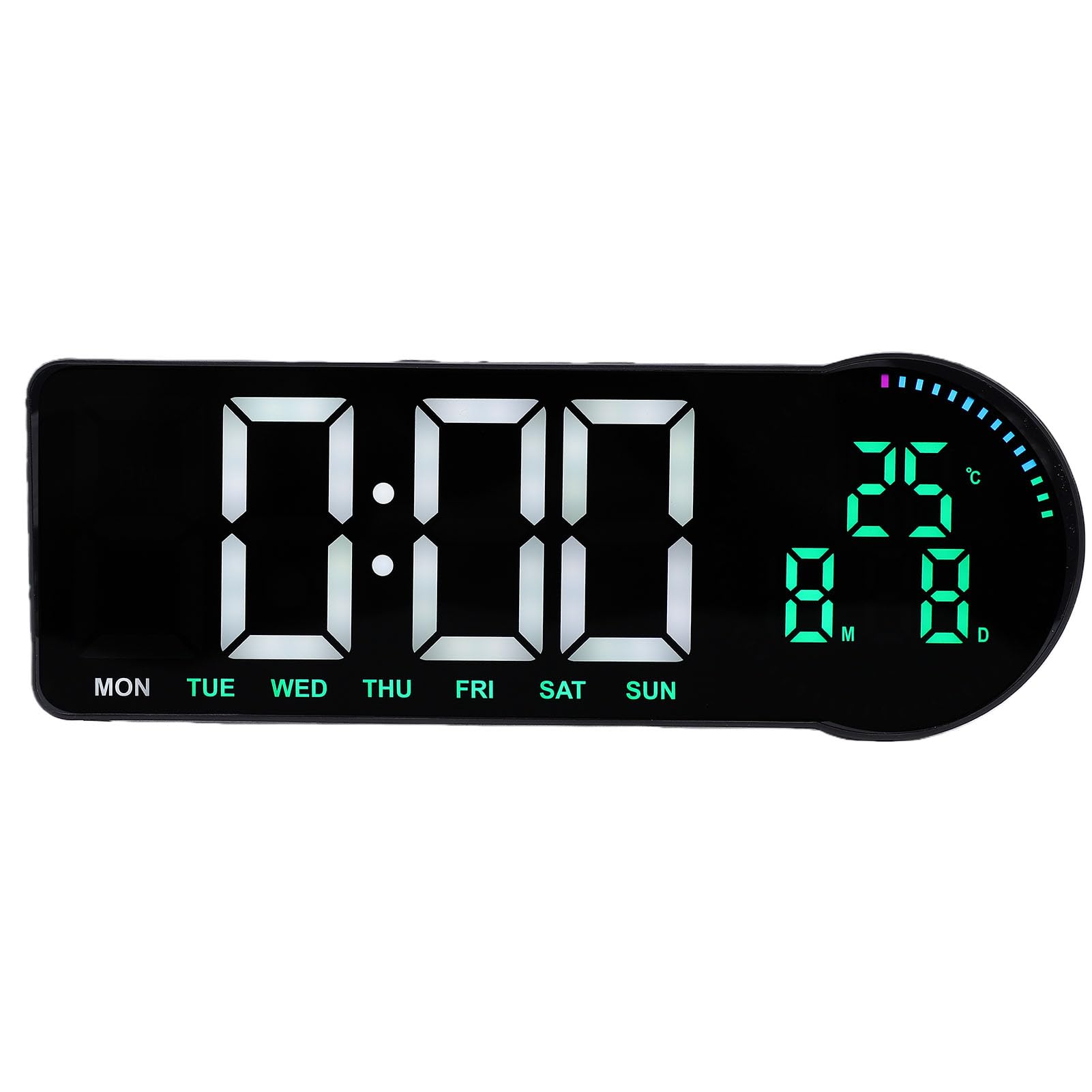 Horloge numérique LED réveil grand écran et variateur de lumière en ABS