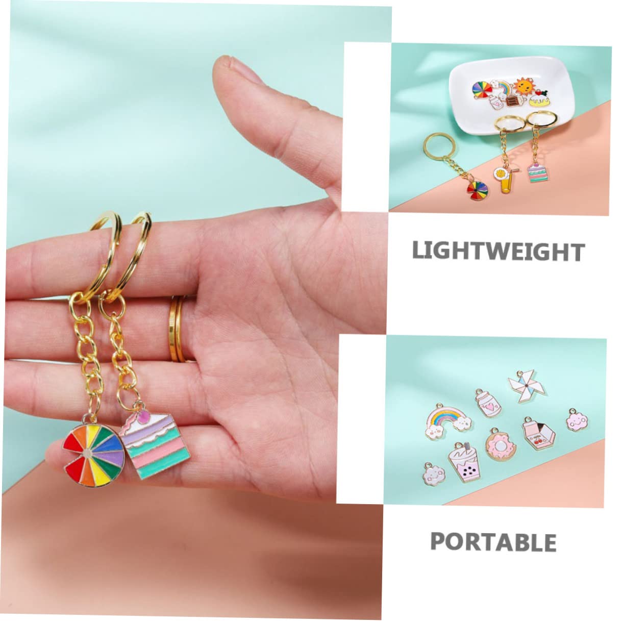 Lurrose 120pezzi Ciondoli Smaltati Lega Di Metallo Per Creazioni Ciondoli Assortiti Per Bracciali Collane e Decorazioni Stile Misto