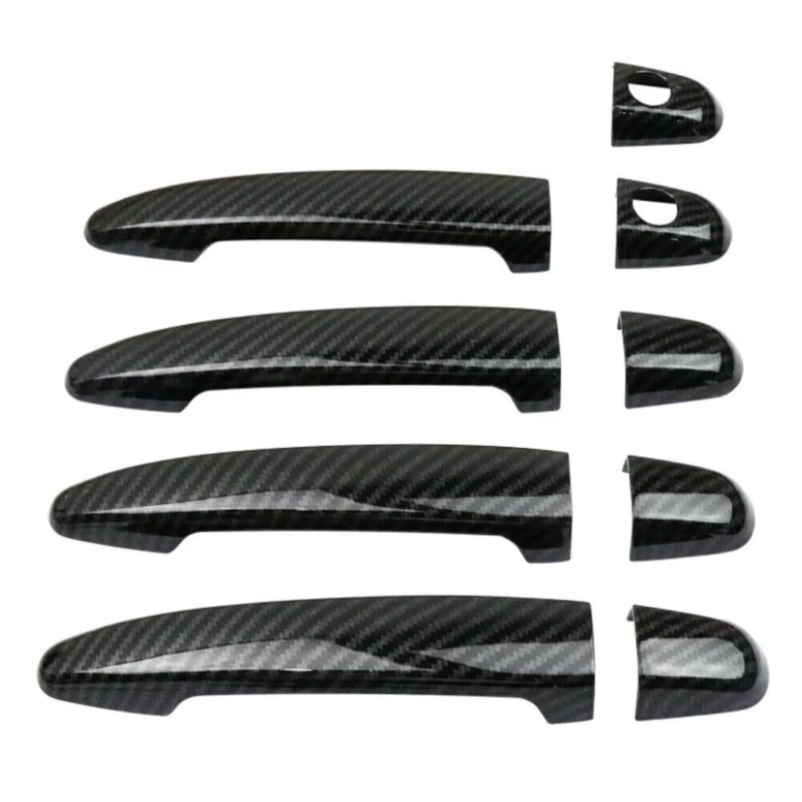 JJRFVBGT Door Handle Trim Compatible with Toyota for Prius 2006 2007 2008 2009 ABS Trim Carbon Fiber Look Accessories Car Exterior Door Handle Housing