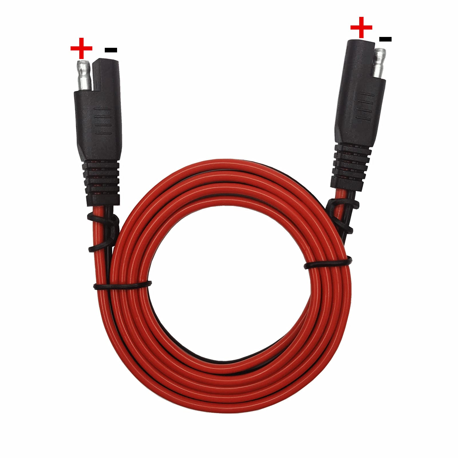 16AWG 6FT Charger Cable, SAE To O Ring Terminal Quick Disconnect Harness, 2 Pin Sae Connectors Extension Cables Cord With 10and 15a Fuse