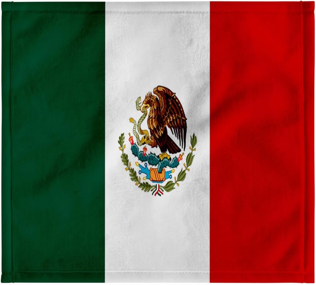 3dRose Mexican Flag 22x30 Bath Hand Pool Towel