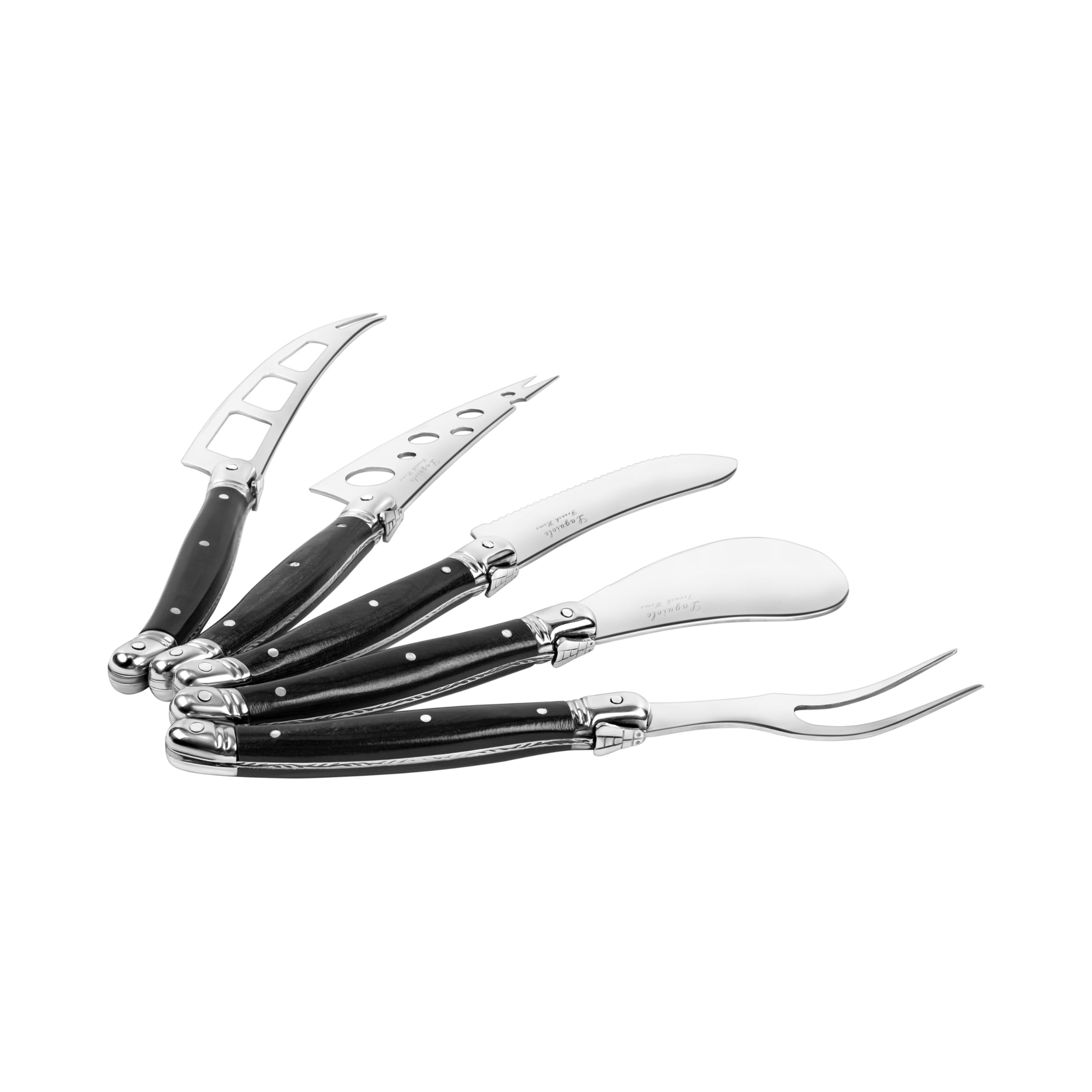 希少❗️フランス製　Laguioleナイフ5本セット French Home 5-Piece Laguiole Connoisseur Olivewood Kitchen Knife