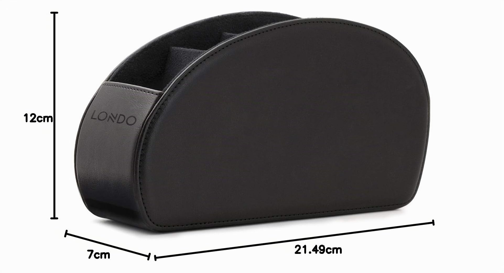 Londo Range Télécommandes à 5 Compartiments - DVD, Blu-Ray, TV, Chaîne Hi-Fi, Roku ou Apple TV - Cuir avec Doublure Suédée - Faible Encombrement pour Séjour ou Chambre