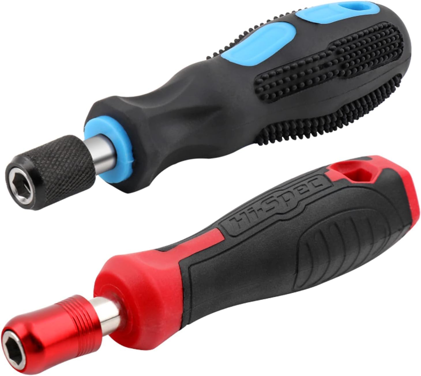 Portapuntas for Destornillador eléctrico de 1/4'' y 6,35 mm, Mango de Acero endurecido y PVC Antideslizante.(Red)