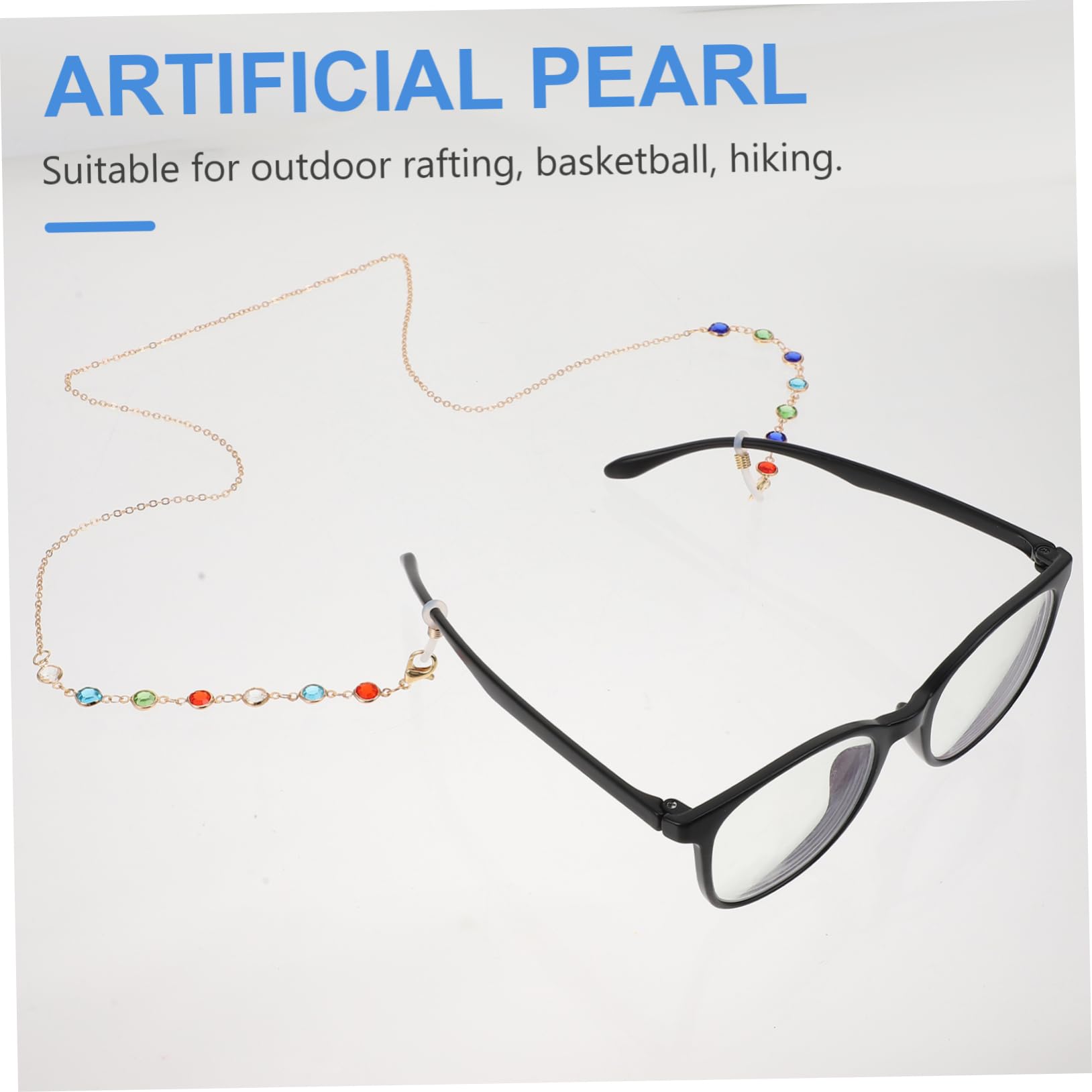 SHERCHPRY 18 Piezas Cadena De Gafas Cadena De Máscara Anti-cadena Perdida Cadena De Gafas Para Para Gafas Deportivas Cordón De Retención De Anteojos Cuentas De Vidrio
