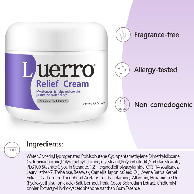 Miniatura 9 de Luerro Crema de alivio para piel propensa al acné, limpiador y exfoliante para el acné de espalda y cuerpo, crema exfoliante suave para picazón y