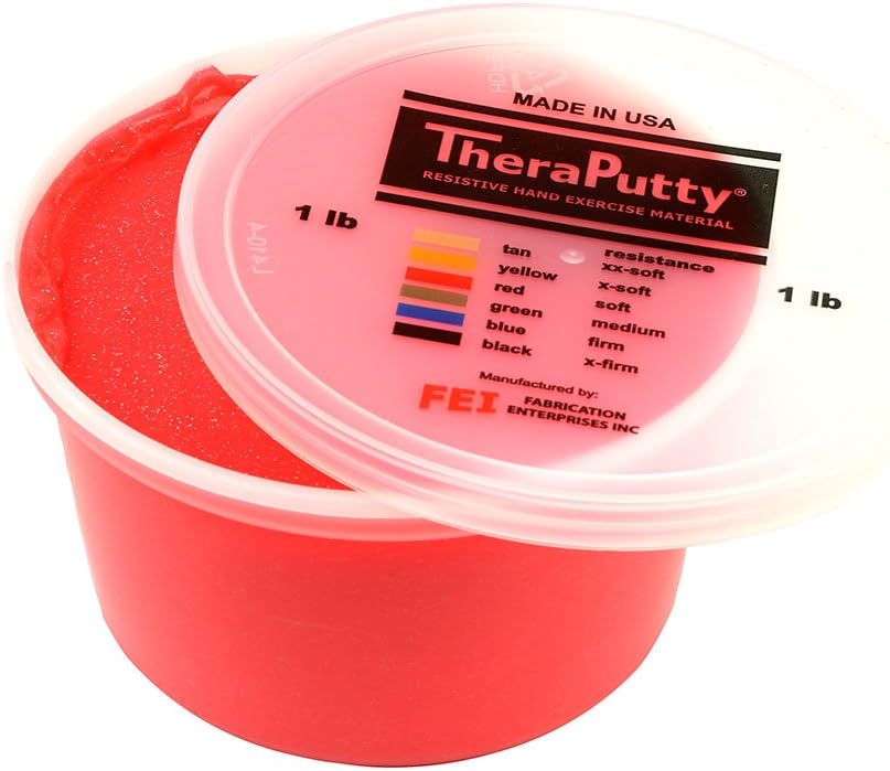 Cando Glitter Theraputty Soft Red 1lb