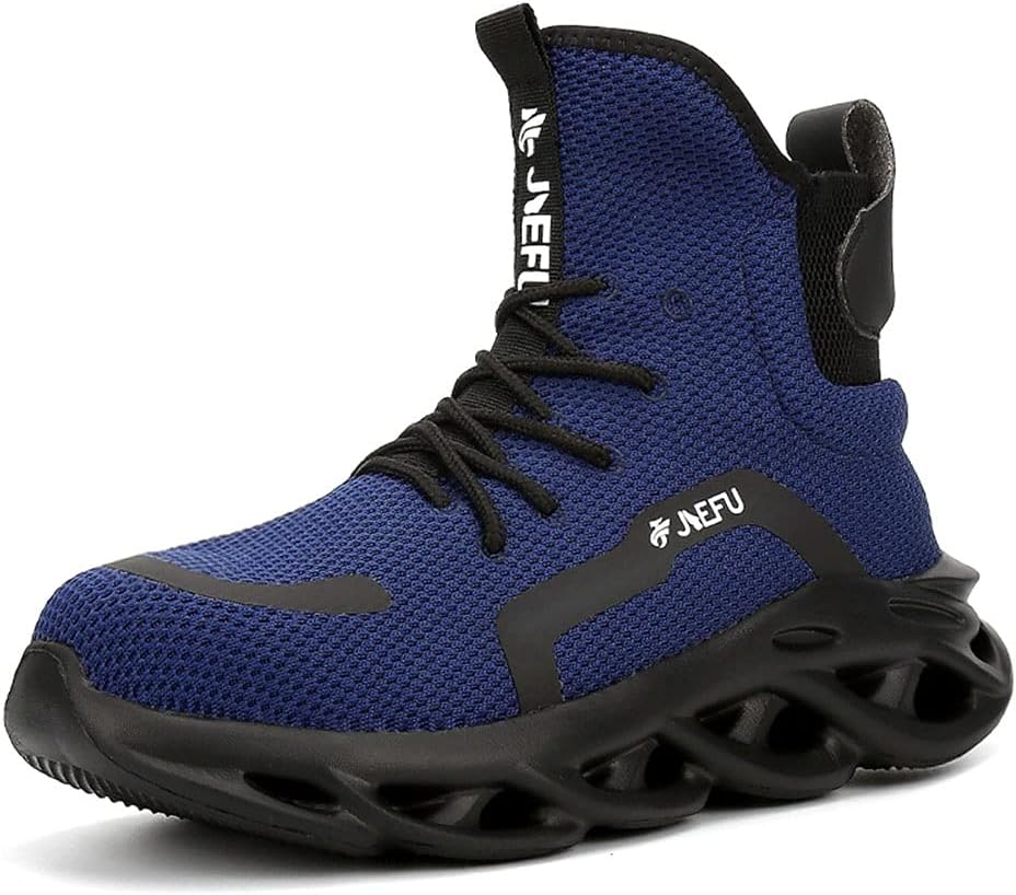 Work shoes Breathable Safety Shoes, Steel Toe Caps, Anti-Smashing and Anti-Piercing Electrician Insulated Shoes, Bright and Breathable, No Tired Feet, Night Reflective Design 37-46 EU
