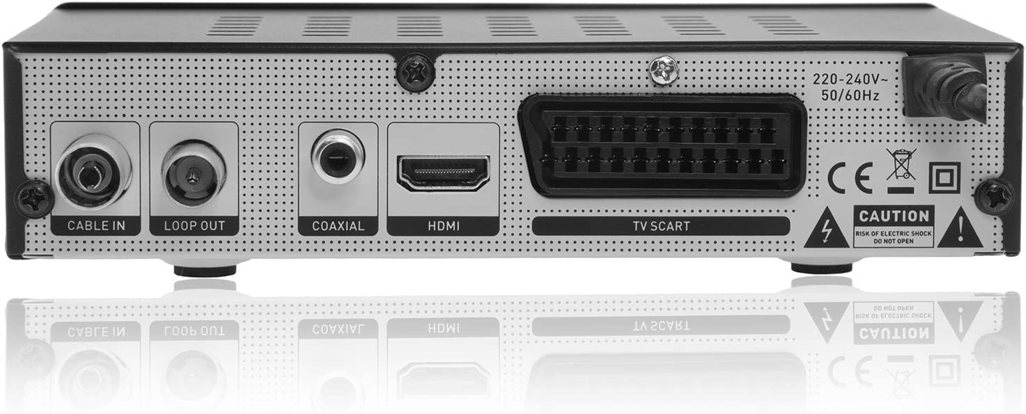 Full-HD Kabelreceiver Digital DVB-C (HDMI,Scart,USB,PVR,Display,Tasten, 2in1 Fernbedienung)