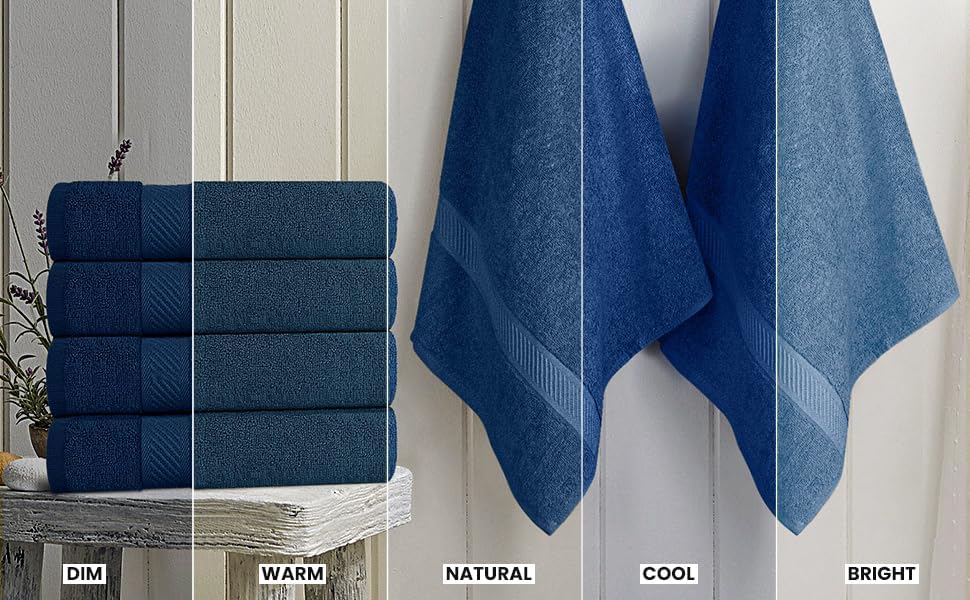 Miniatura 7 de Utopia Towels Juego de 6 toallas de baño medianas, 100% algodón hilado en anillo (24 x 48 pulgadas), toallas de secado rápido medianas, ligeras y