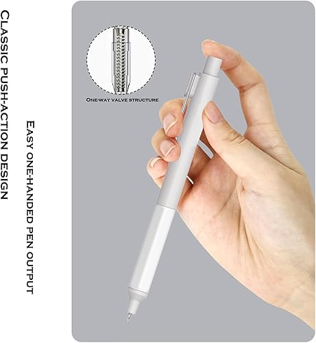 Miniatura 5 de DUNBONG Bolígrafos de gel retráctiles, punta fina de 0.020 in, bolígrafos de gel de tinta negra, caja de 4 bolígrafos (4)