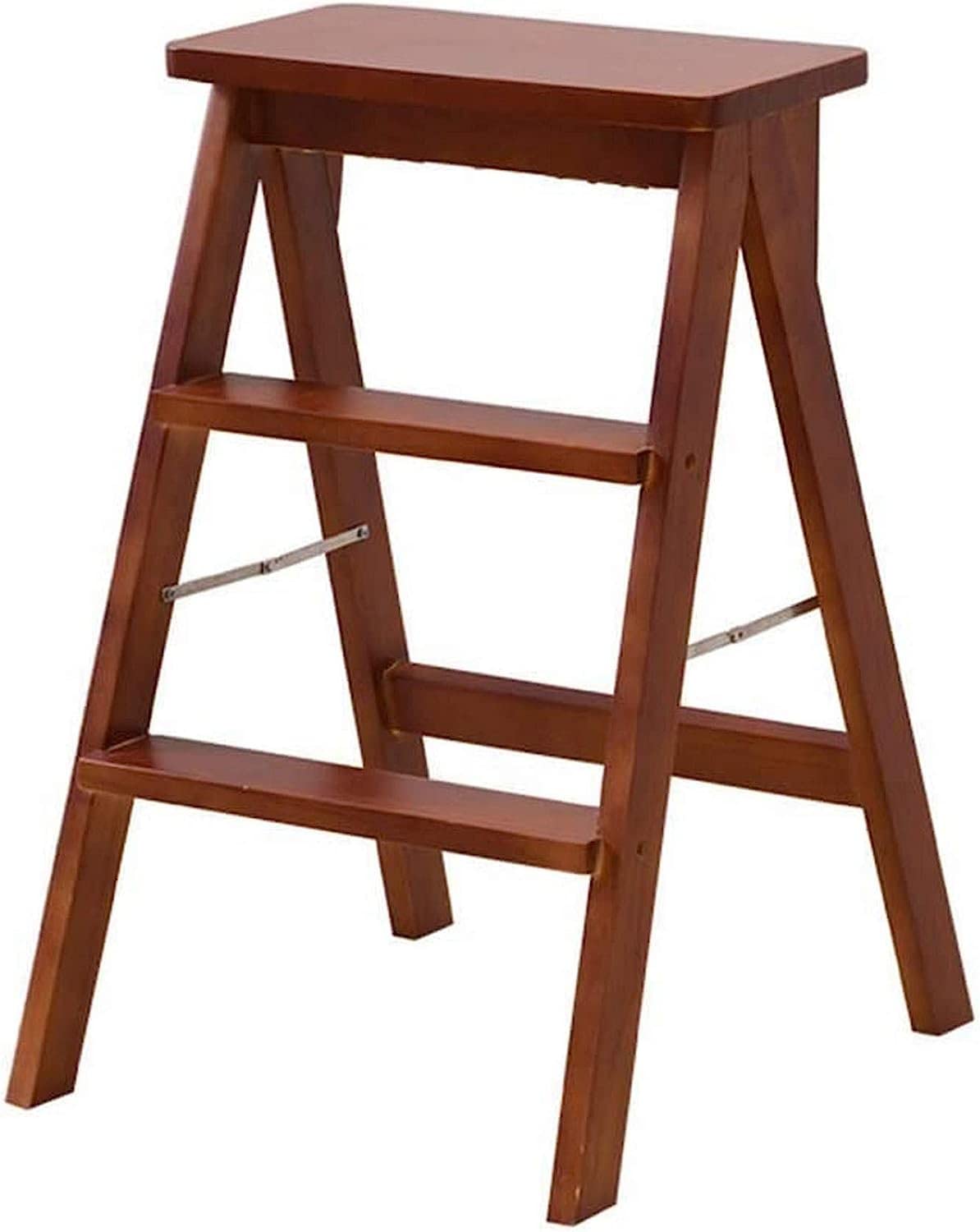 Tabouret escabeau bois 3 marches multifonctionnel avec escalier de sécurité robuste