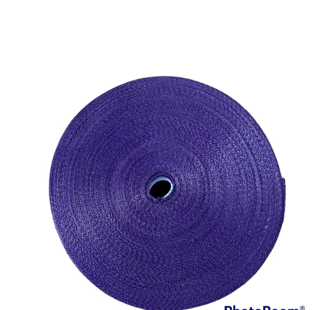 ABB Ropes and Niwars 2" Inch Nylon Niwar Roll/Patta for Khat, Khatiya, Charpai Folding Durable, Strong, for Comfortable Seating Ideal for Outdoor and Indoor Use (Purple, 2 inch)