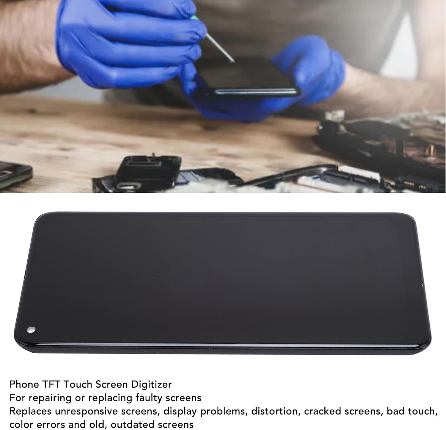 TFT Phone Touch Screen Replacement, 6.1 Inch LCD Display 3D Touch Digitizer Assembly for 11 O Version, with Repair Tools Suction Cup