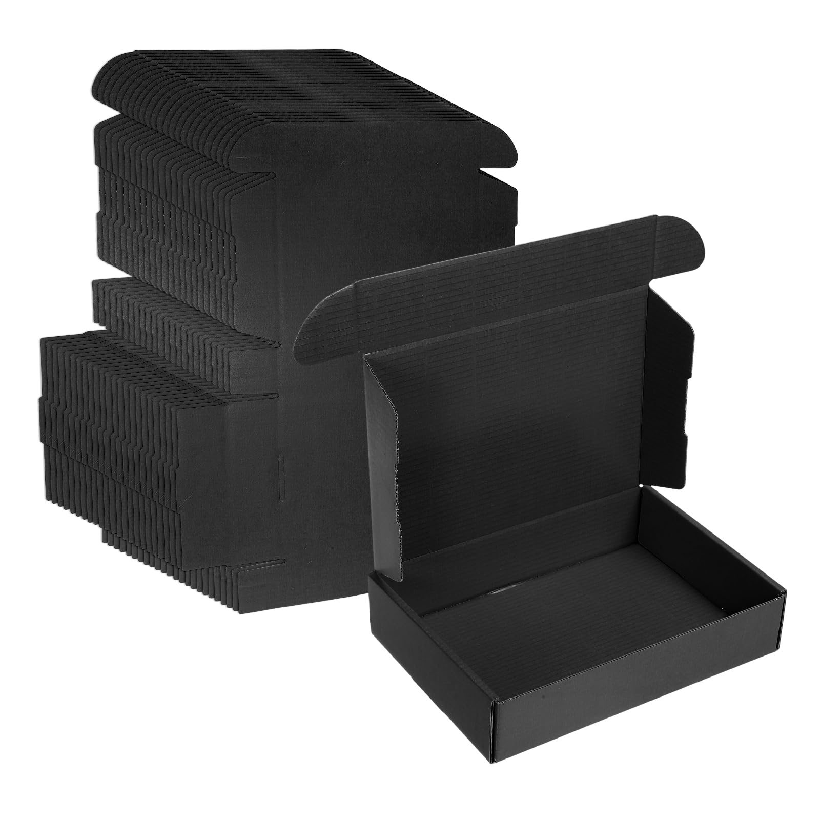 PATIKIL Small Shipping Boxes 23x16x5cm Black 25Pcs