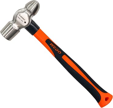 WEDO Ball Peen Hammer 24oz680g,Stainless Steel,Fiberglass Handle