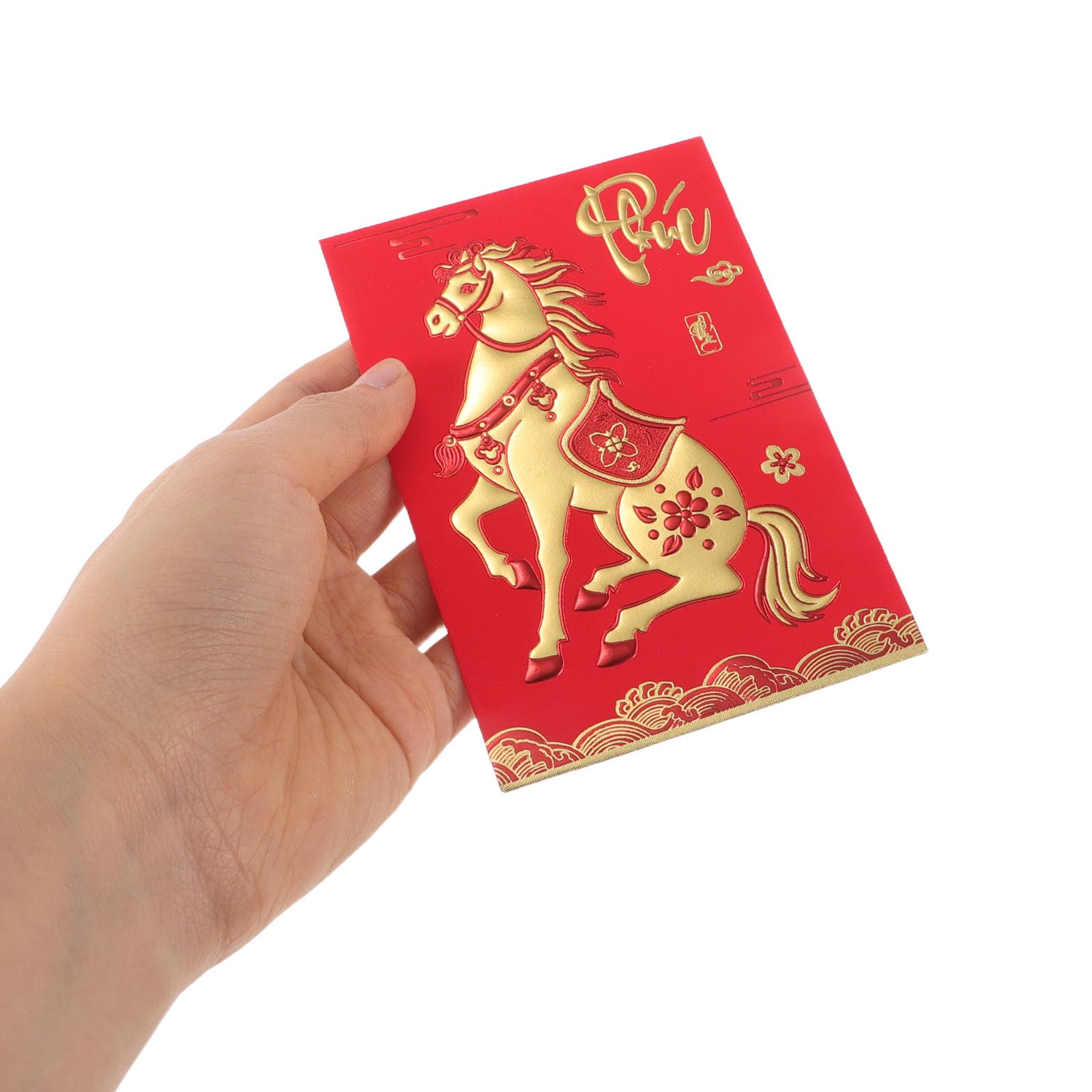 360 Pièces Enveloppes Rouges pour Nouvel An Motif Équestre à Offrir pour Fête du Printemps Mariage Anniversaire